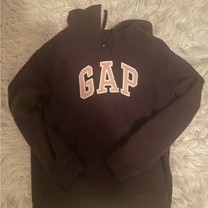 GAP Brown Hoodie with Pink-Trim Logo